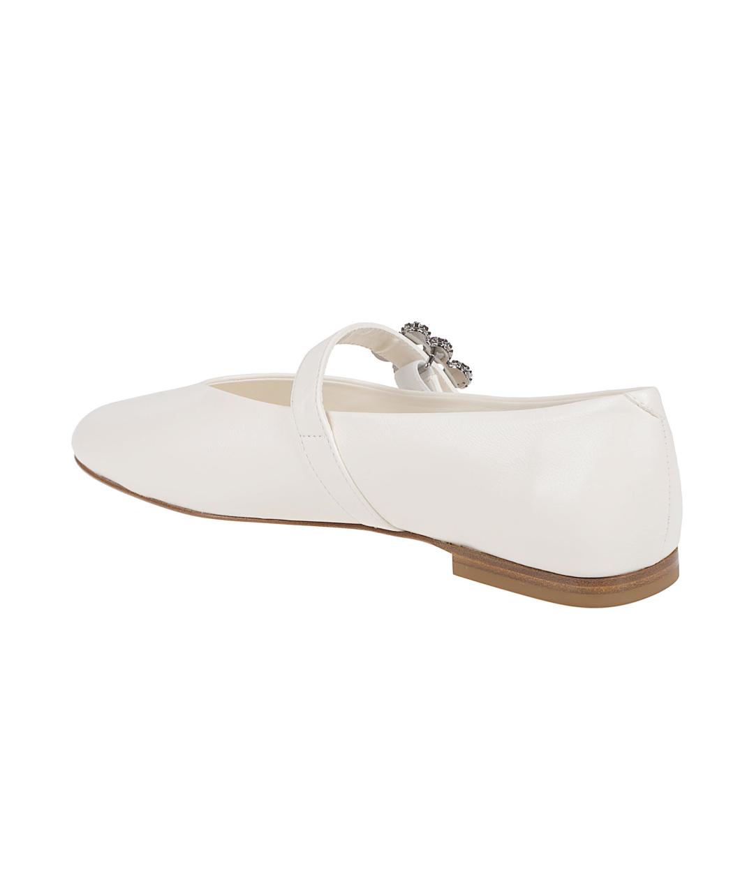 ROGER VIVIER Белые кожаные балетки, фото 3