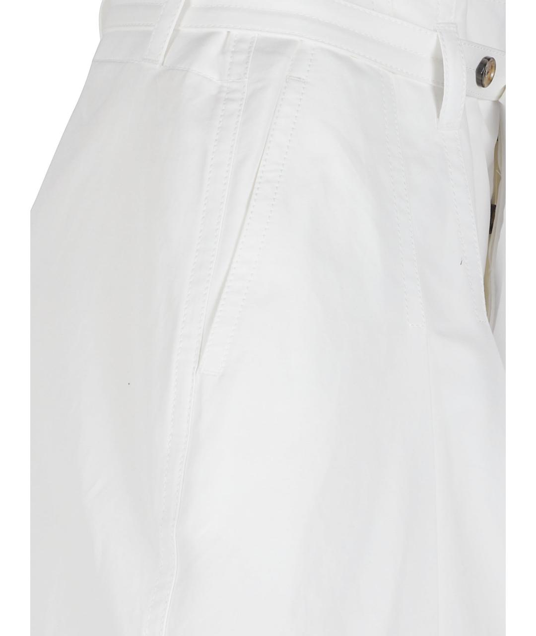 BOTTEGA VENETA Белые хлопковые шорты, фото 2