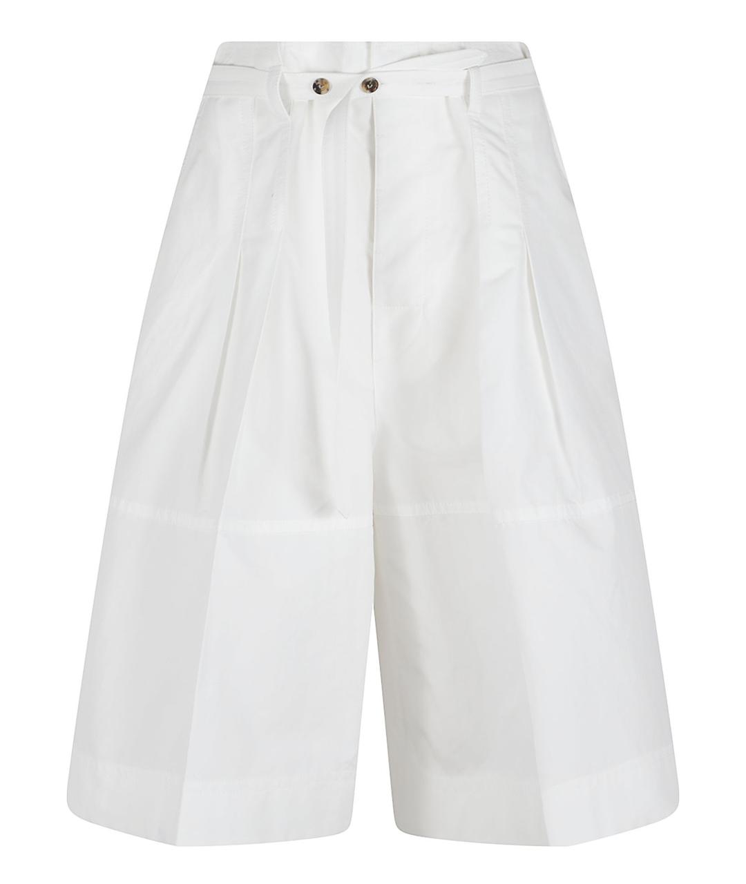 BOTTEGA VENETA Белые хлопковые шорты, фото 1