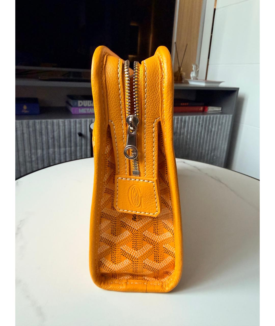 GOYARD Желтая барсетка, фото 4