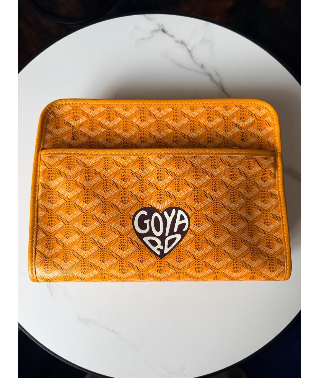 GOYARD Желтая барсетка, фото 7