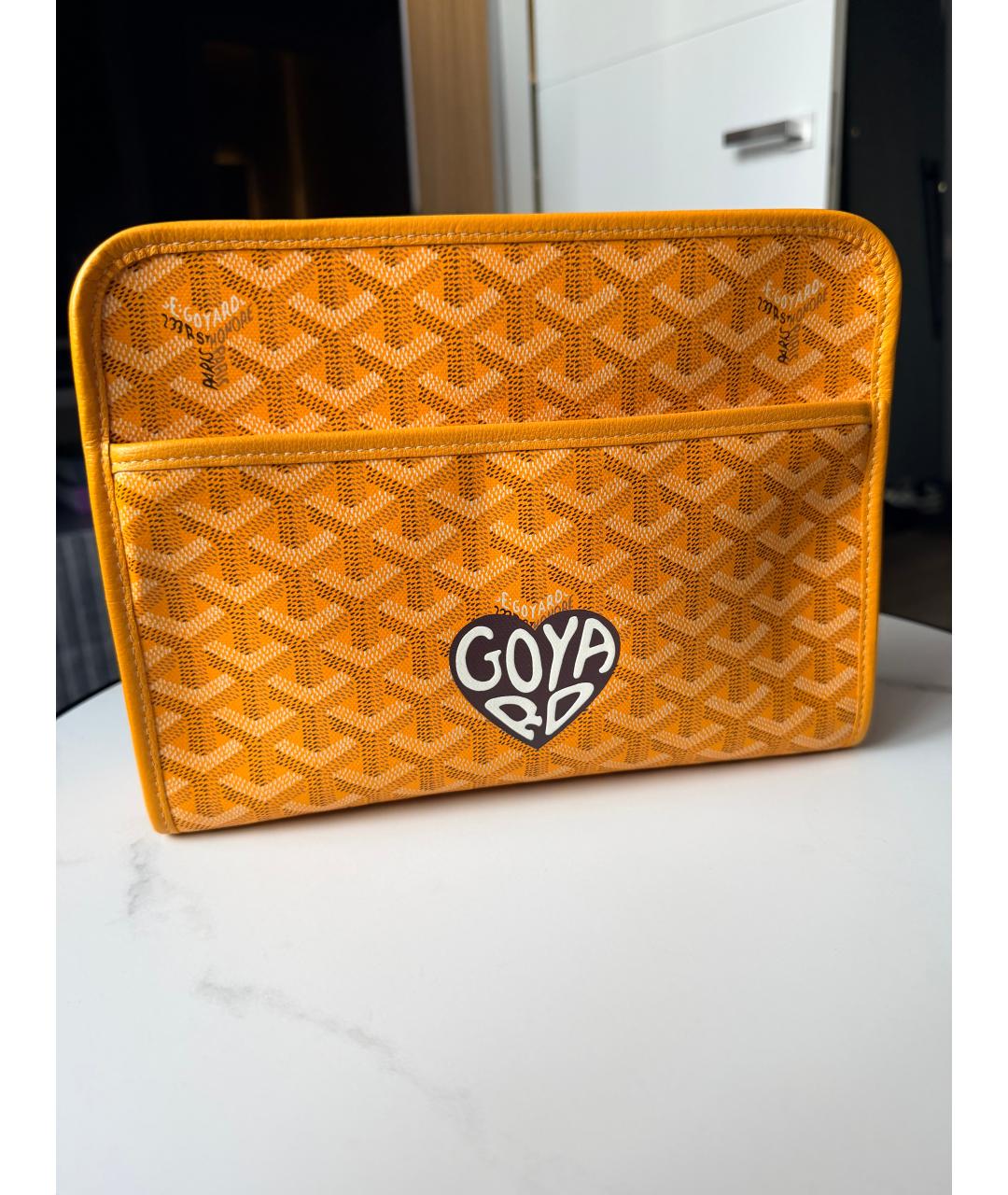 GOYARD Желтая барсетка, фото 3