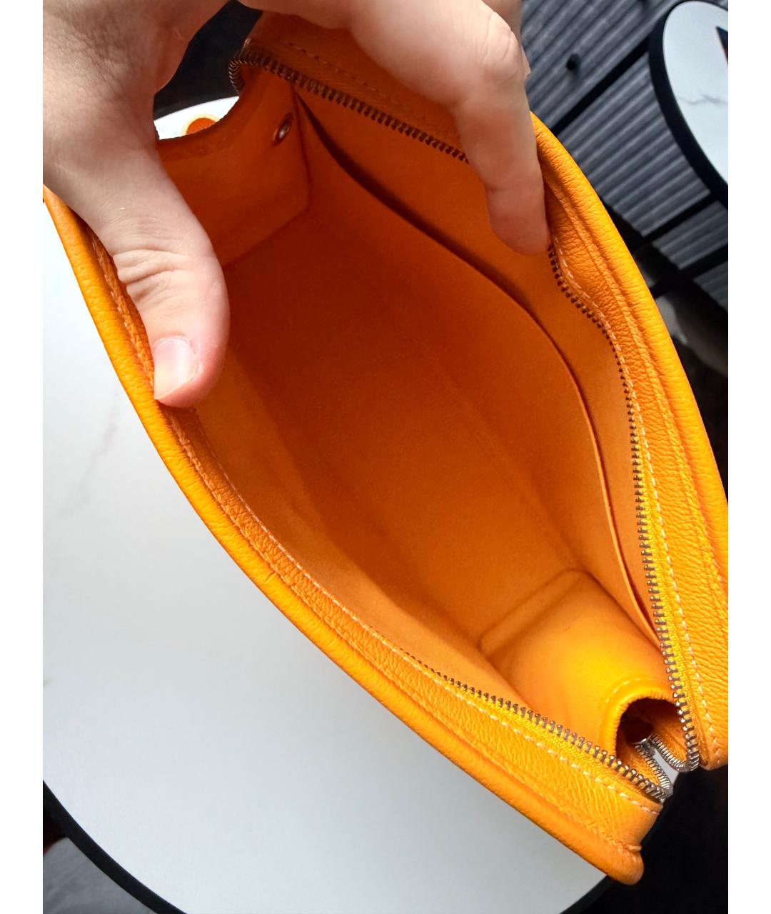 GOYARD Желтая барсетка, фото 6