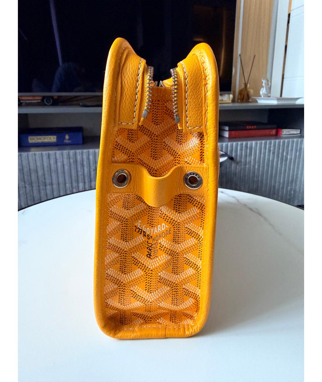 GOYARD Желтая барсетка, фото 5