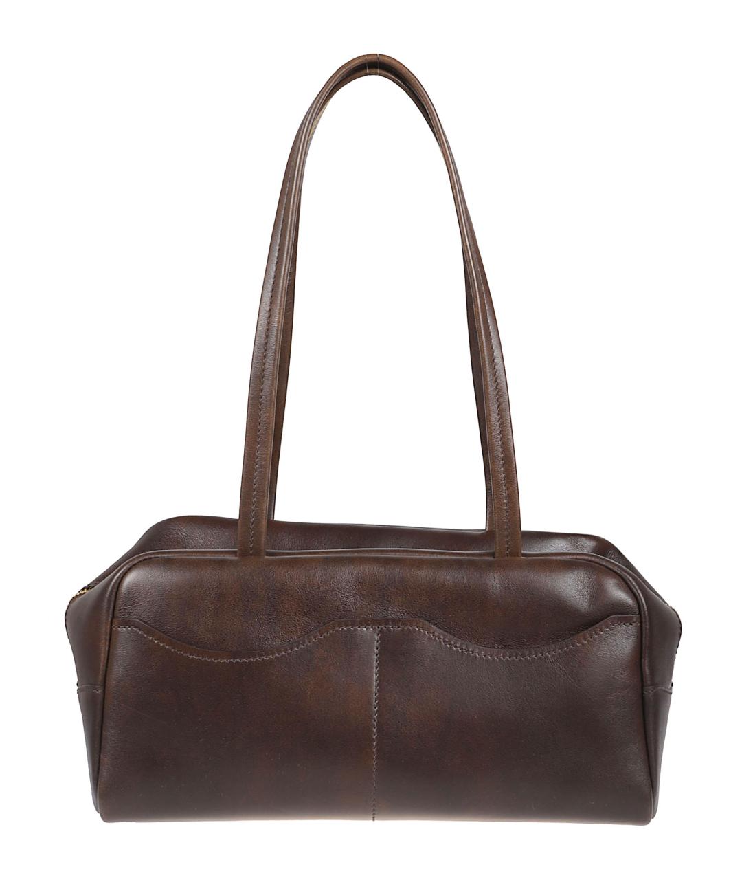 PRADA Коричневая кожаная сумка через плечо, фото 2