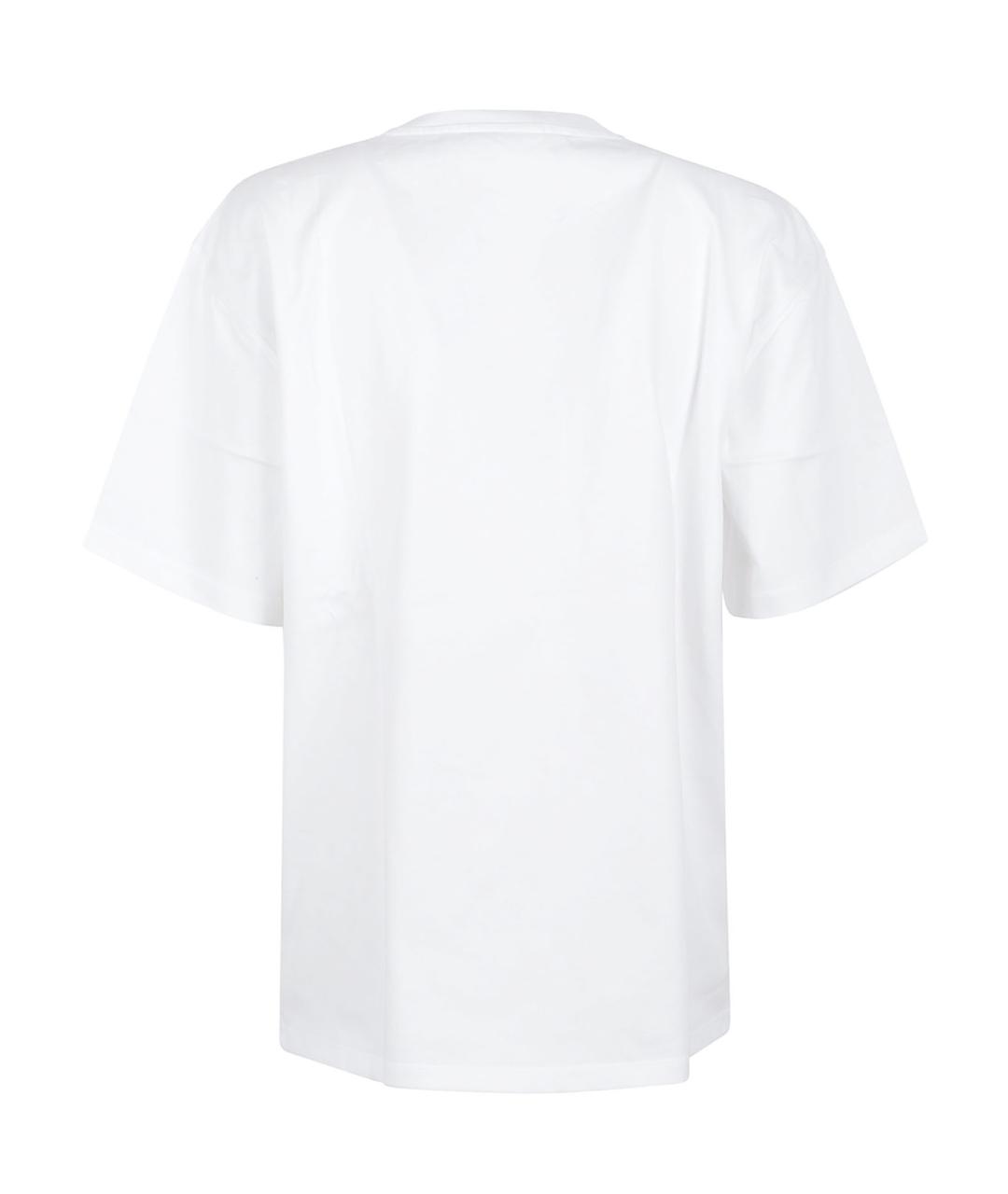 GANNI Белая хлопковая футболка, фото 3