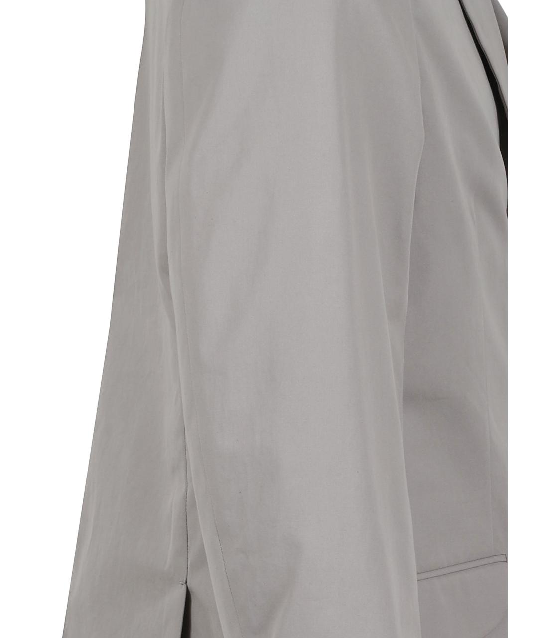 JIL SANDER Серый хлопковый пиджак, фото 2