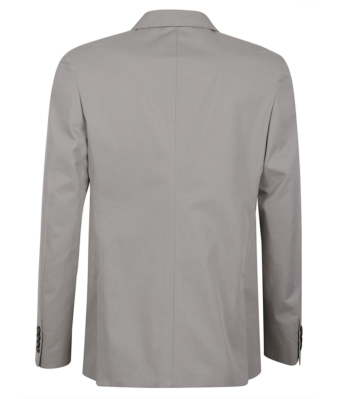 JIL SANDER Серый хлопковый пиджак, фото 3