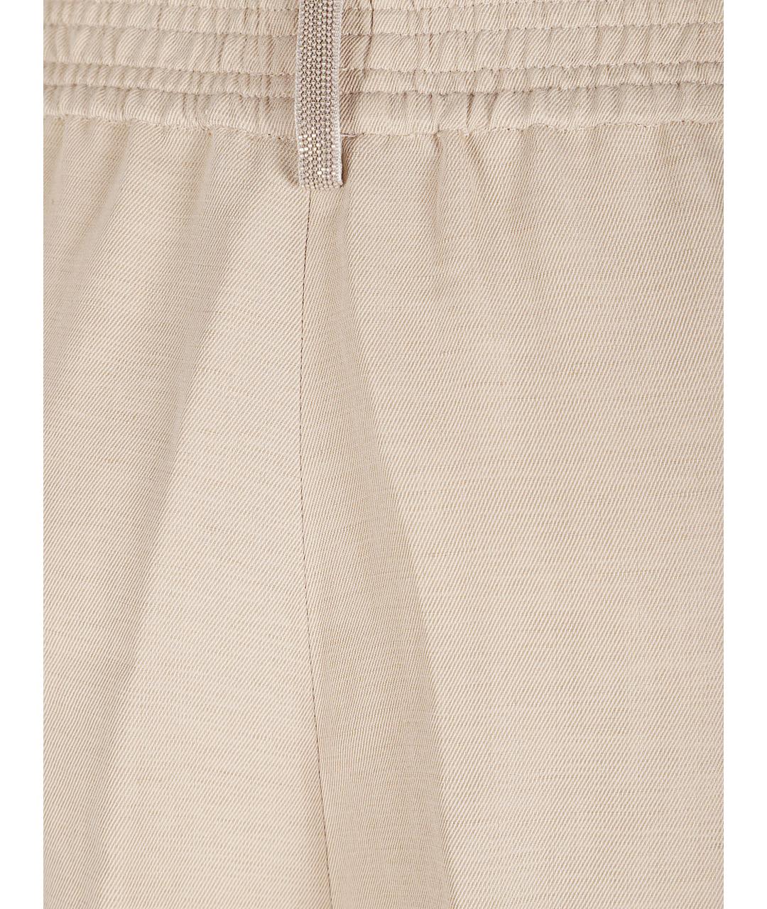 FABIANA FILIPPI Бежевые вискозные прямые брюки, фото 2