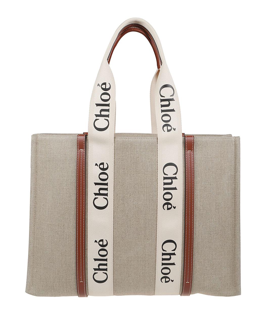 CHLOE Бежевая тканевая сумка тоут, фото 2