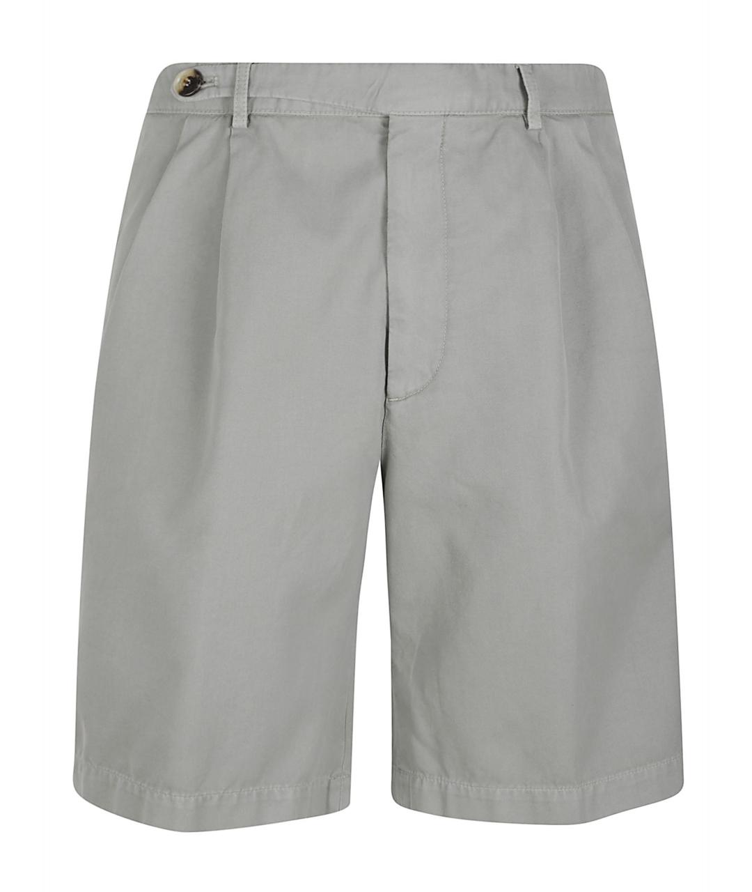 BRUNELLO CUCINELLI Хаки хлопковые шорты, фото 1