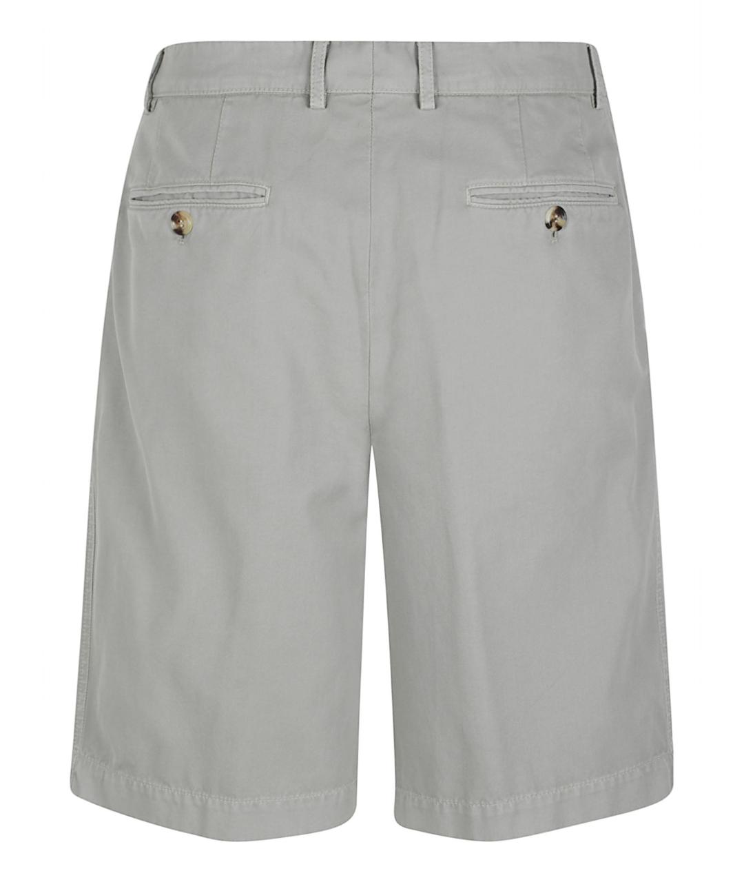 BRUNELLO CUCINELLI Хаки хлопковые шорты, фото 3