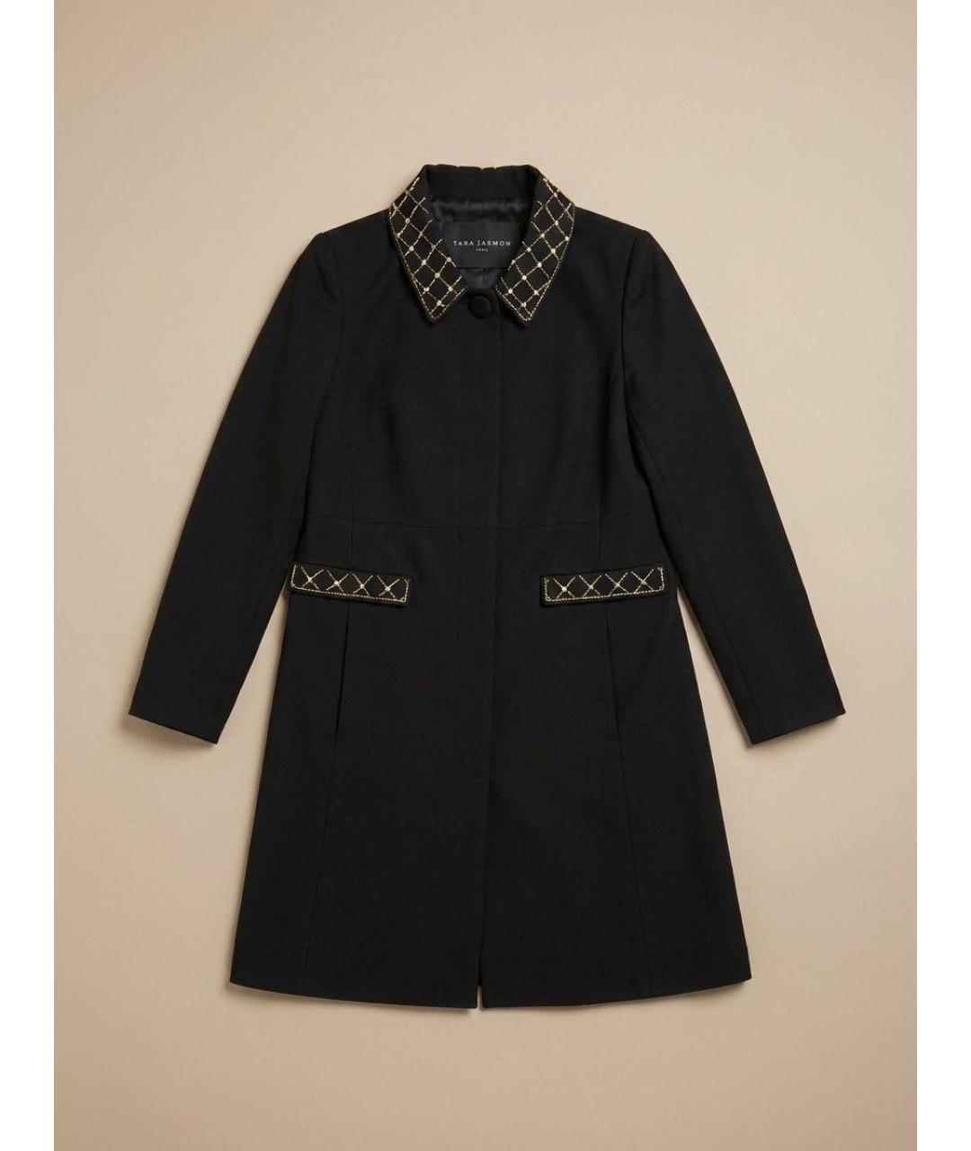 Tara Jarmon Черное полиэстеровое пальто, фото 8