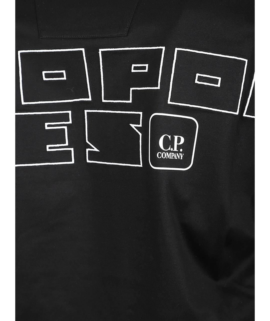 CP COMPANY Черная хлопковая футболка, фото 2