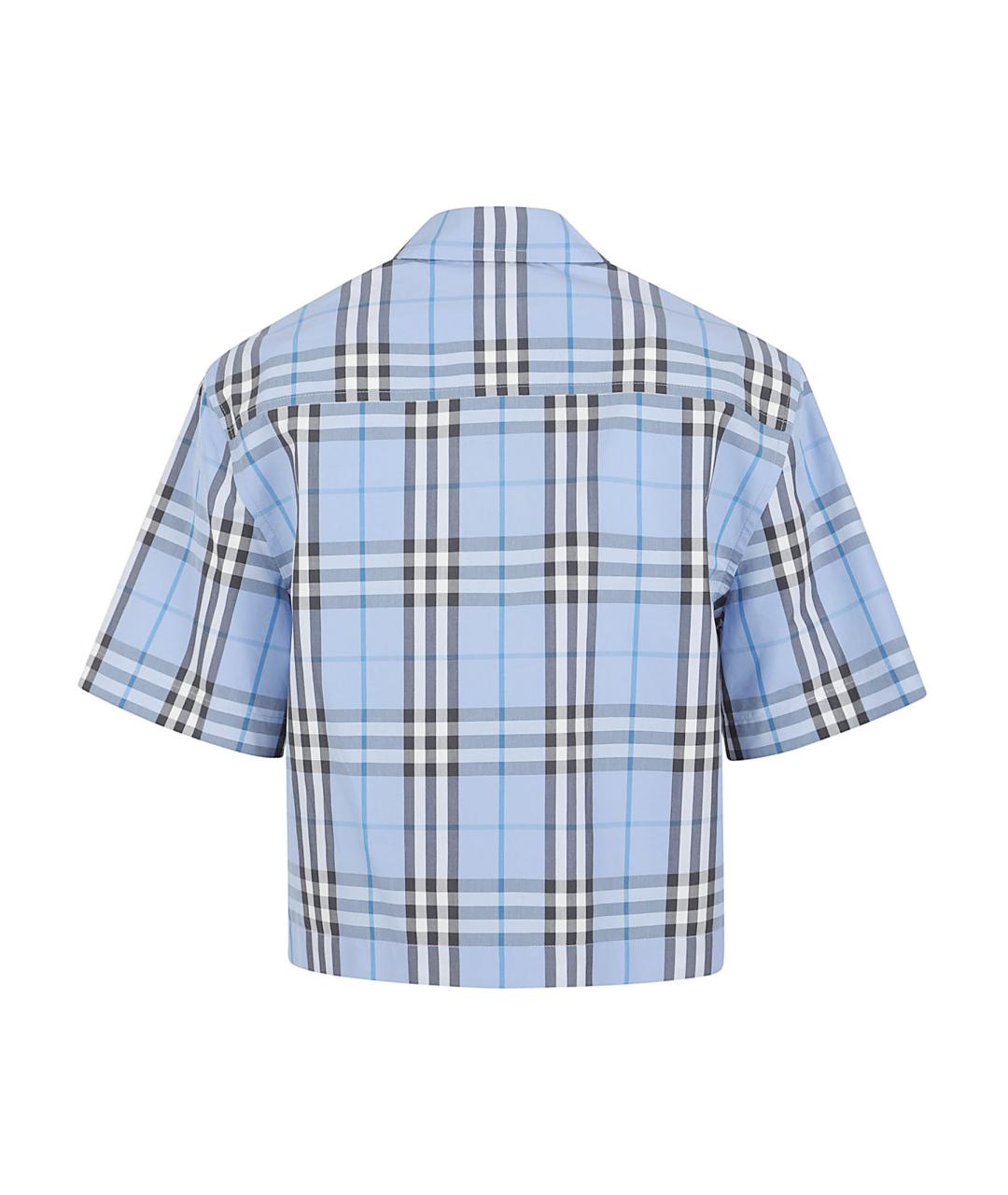 BURBERRY Голубая хлопковая рубашка, фото 3