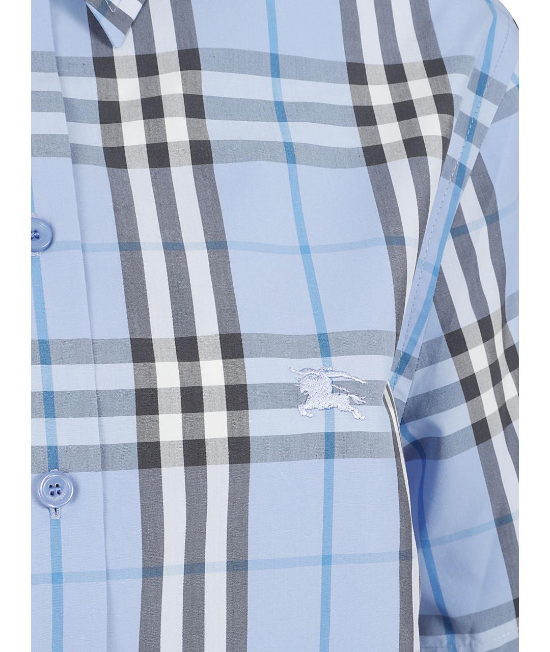 BURBERRY Голубая хлопковая рубашка, фото 2