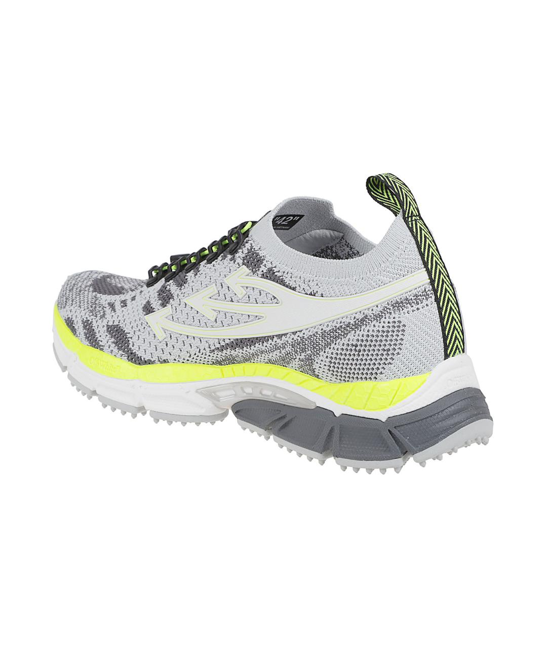 OFF-WHITE Серые текстильные низкие кроссовки / кеды, фото 3