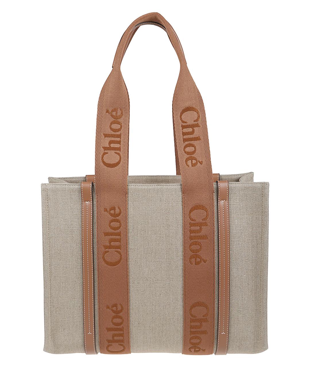 CHLOE Бежевая тканевая сумка тоут, фото 2