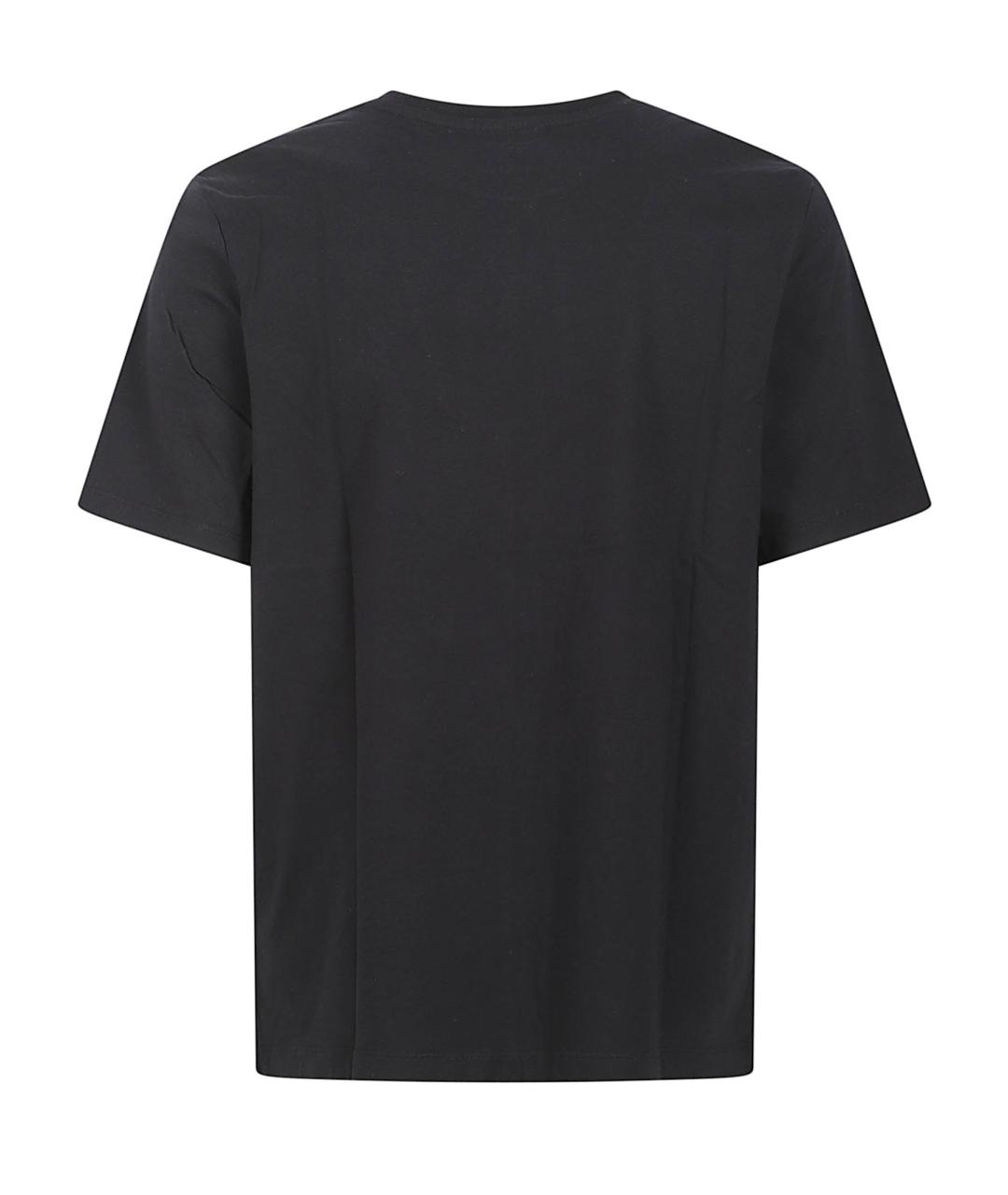 MAISON KITSUNE Черная хлопковая футболка, фото 3