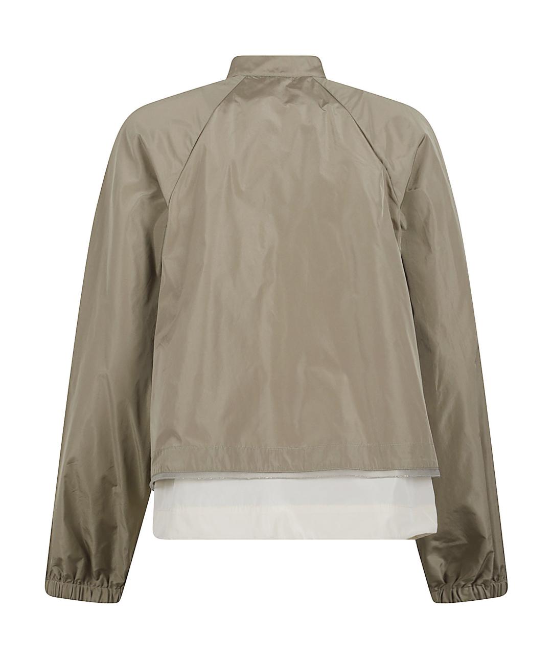 FABIANA FILIPPI Хаки полиэстеровая куртка, фото 3