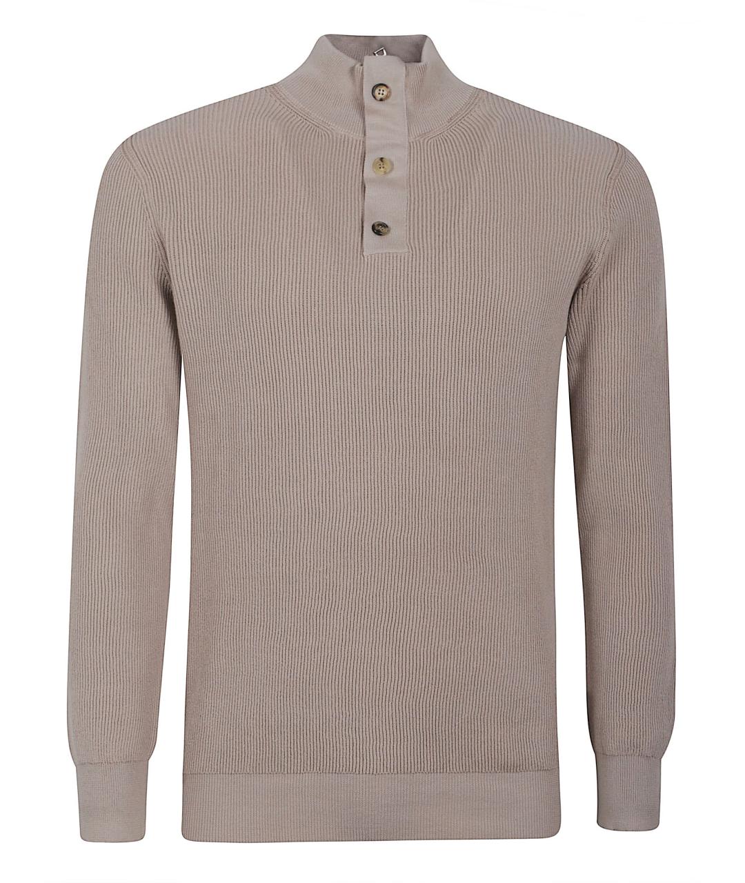 BALLANTYNE Бежевый хлопковый джемпер / свитер, фото 1