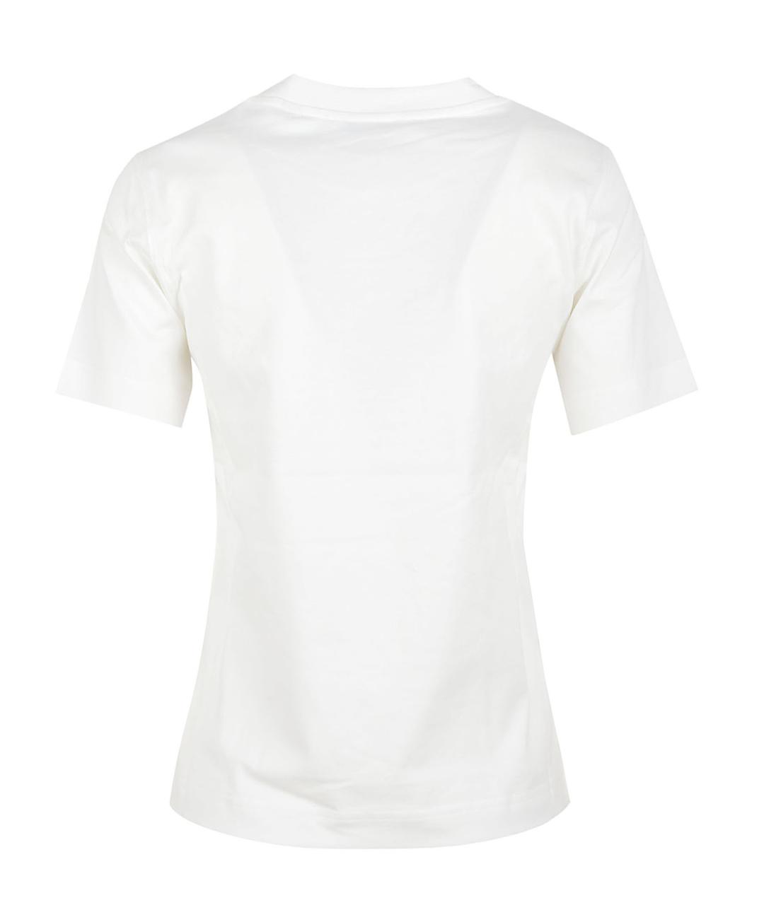 BURBERRY Белая хлопковая футболка, фото 3