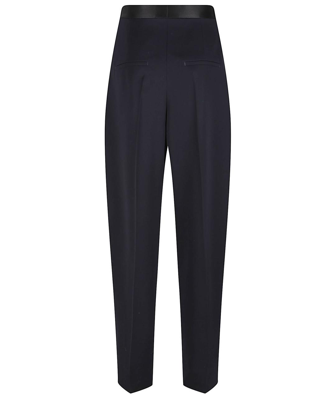 BOTTEGA VENETA Темно-синие шерстяные прямые брюки, фото 3