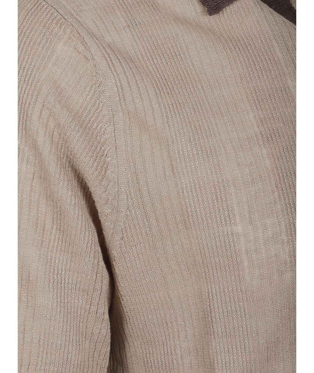 BALLANTYNE Коричневое поло с коротким рукавом, фото 2