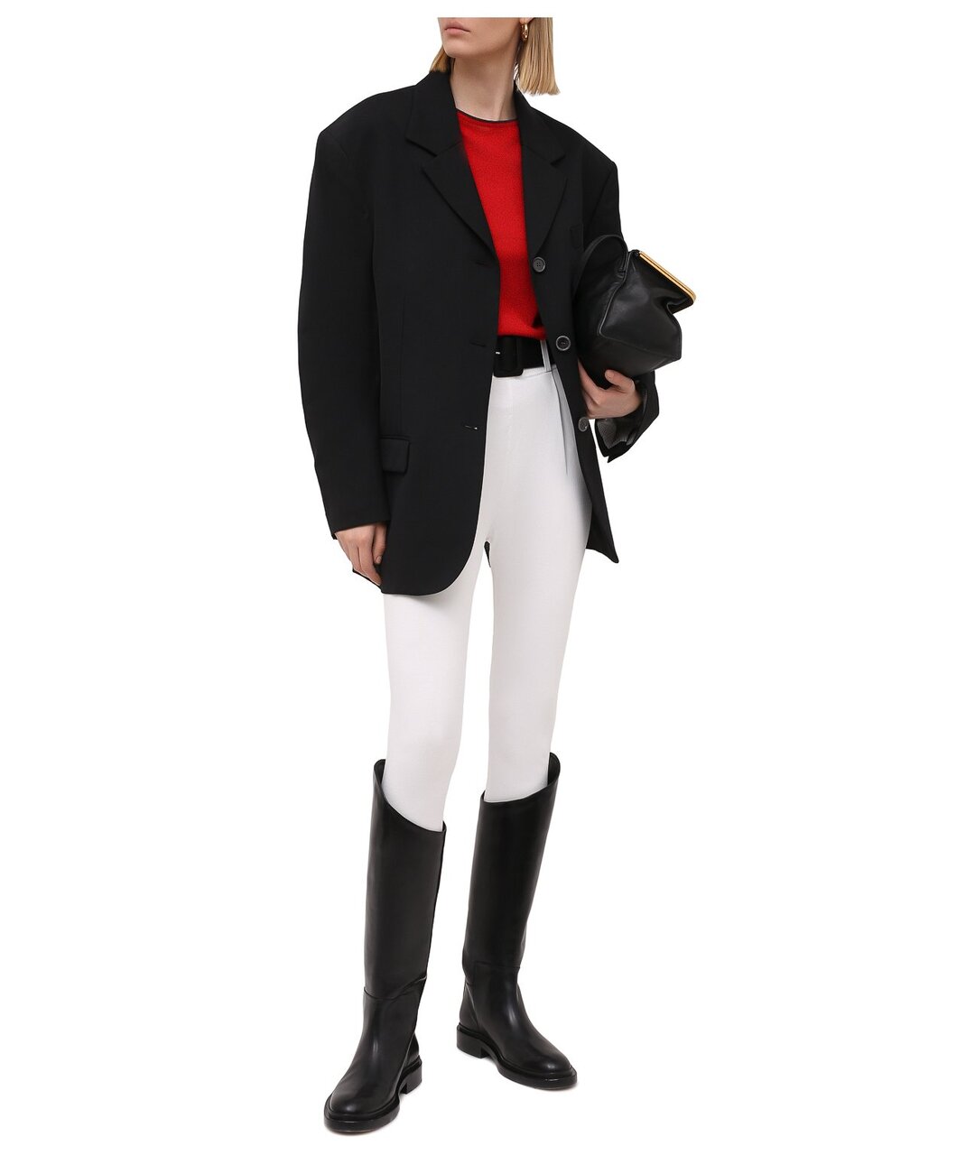 SELF-PORTRAIT Белые вискозные брюки узкие, фото 2