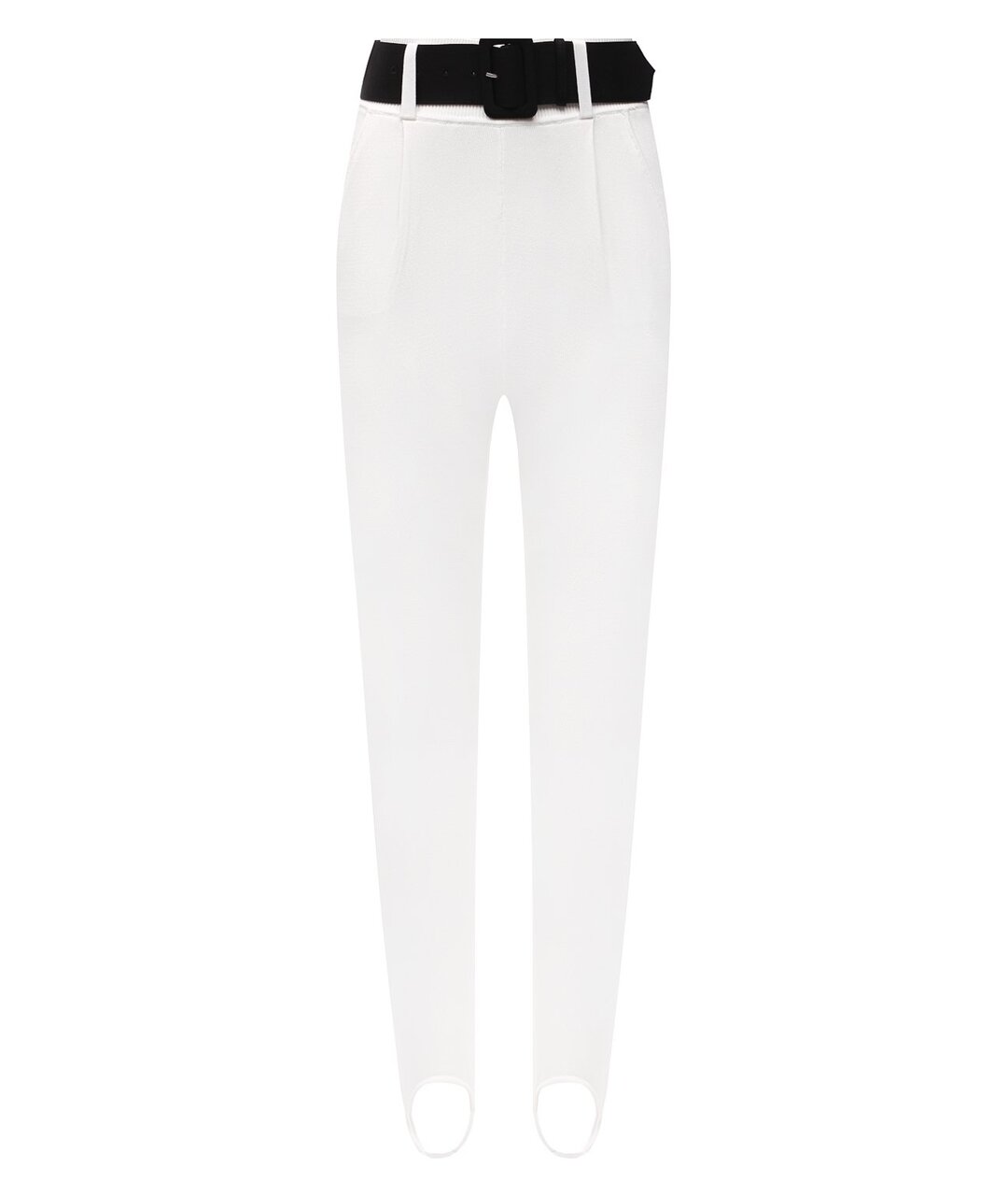 SELF-PORTRAIT Белые вискозные брюки узкие, фото 1
