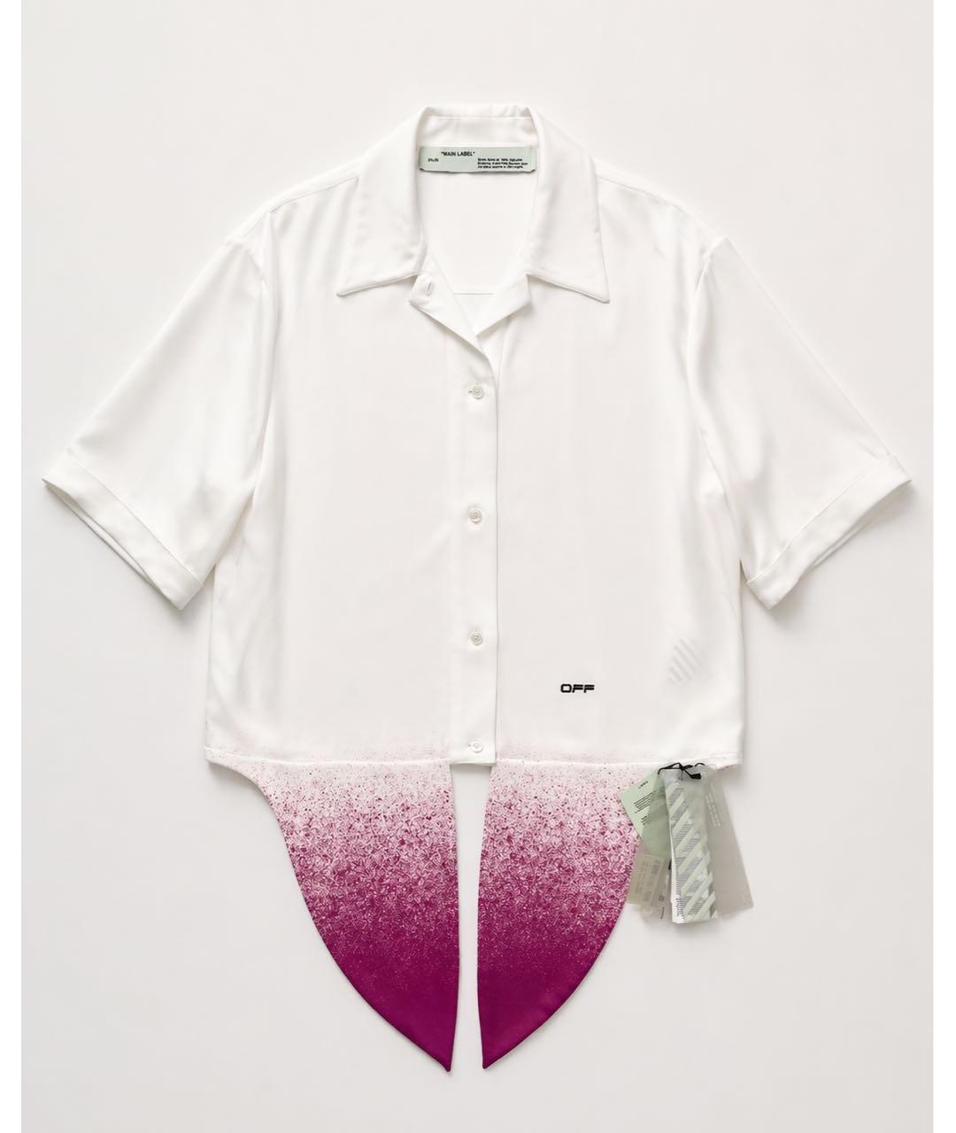 OFF-WHITE Белая вискозная рубашка, фото 7