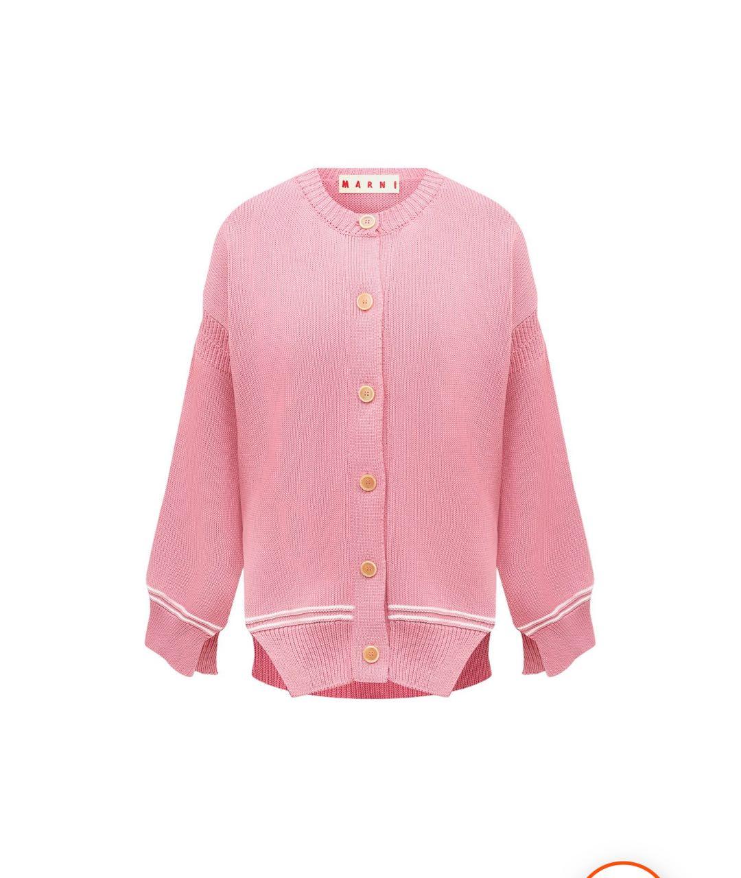 MARNI Розовый хлопковый кардиган, фото 5
