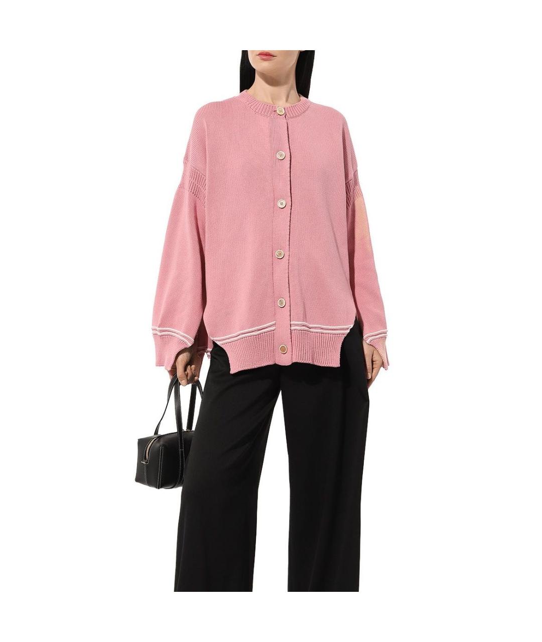 MARNI Розовый хлопковый кардиган, фото 3