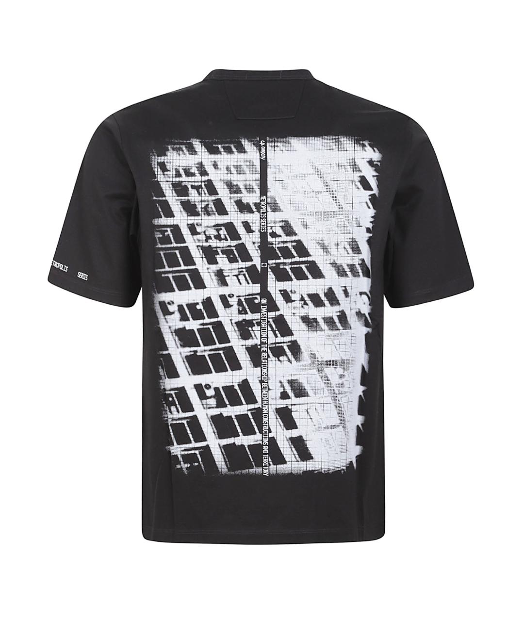 CP COMPANY Черная хлопковая футболка, фото 3