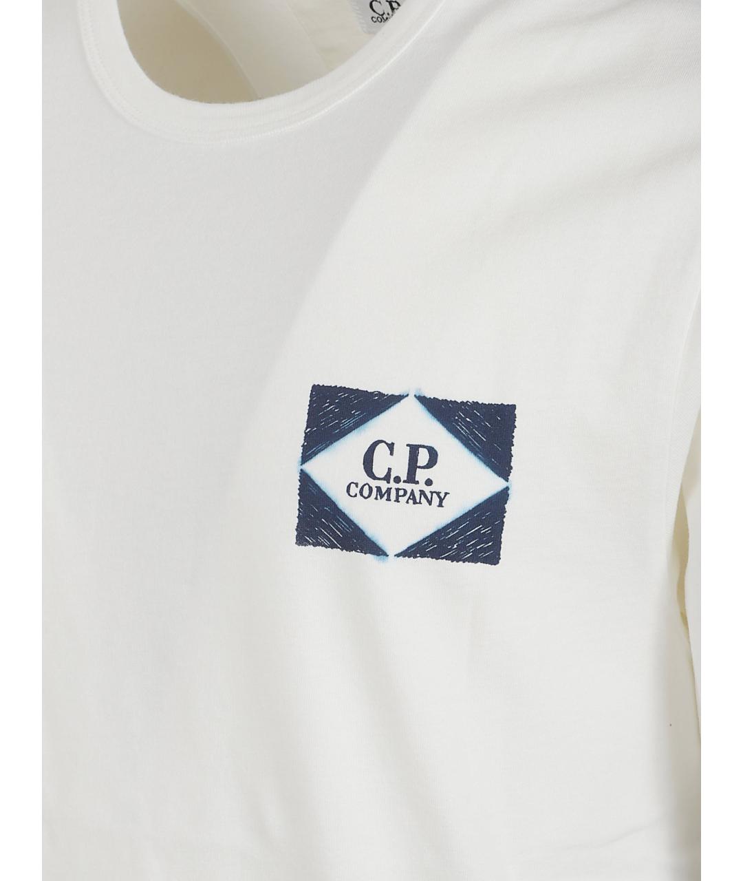 CP COMPANY Белая хлопковая футболка, фото 2