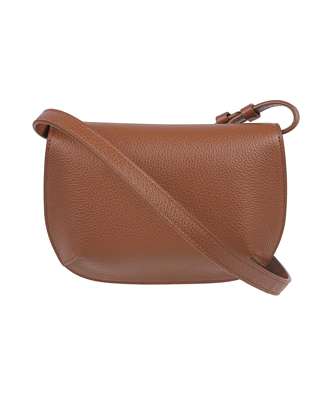 FERRAGAMO Коричневая кожаная сумка через плечо, фото 2