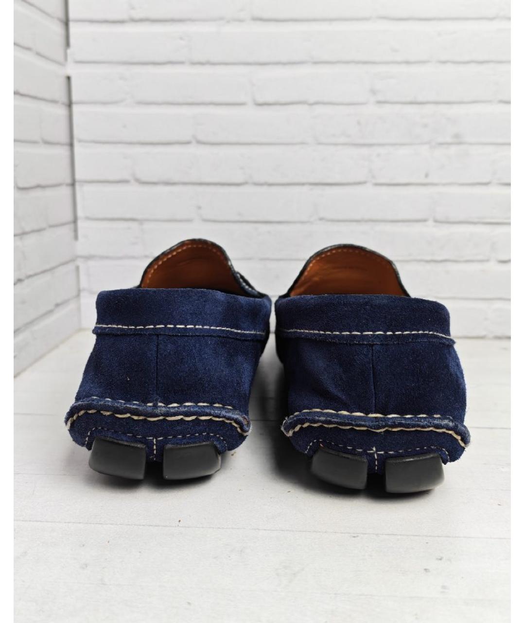 PRADA Темно-синие замшевые мокасины, фото 6