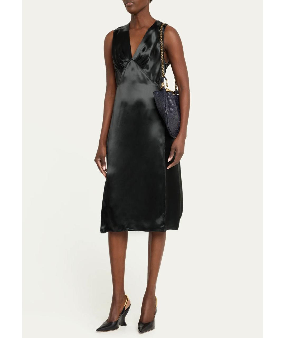 BOTTEGA VENETA Зеленые вискозное коктейльное платье, фото 2