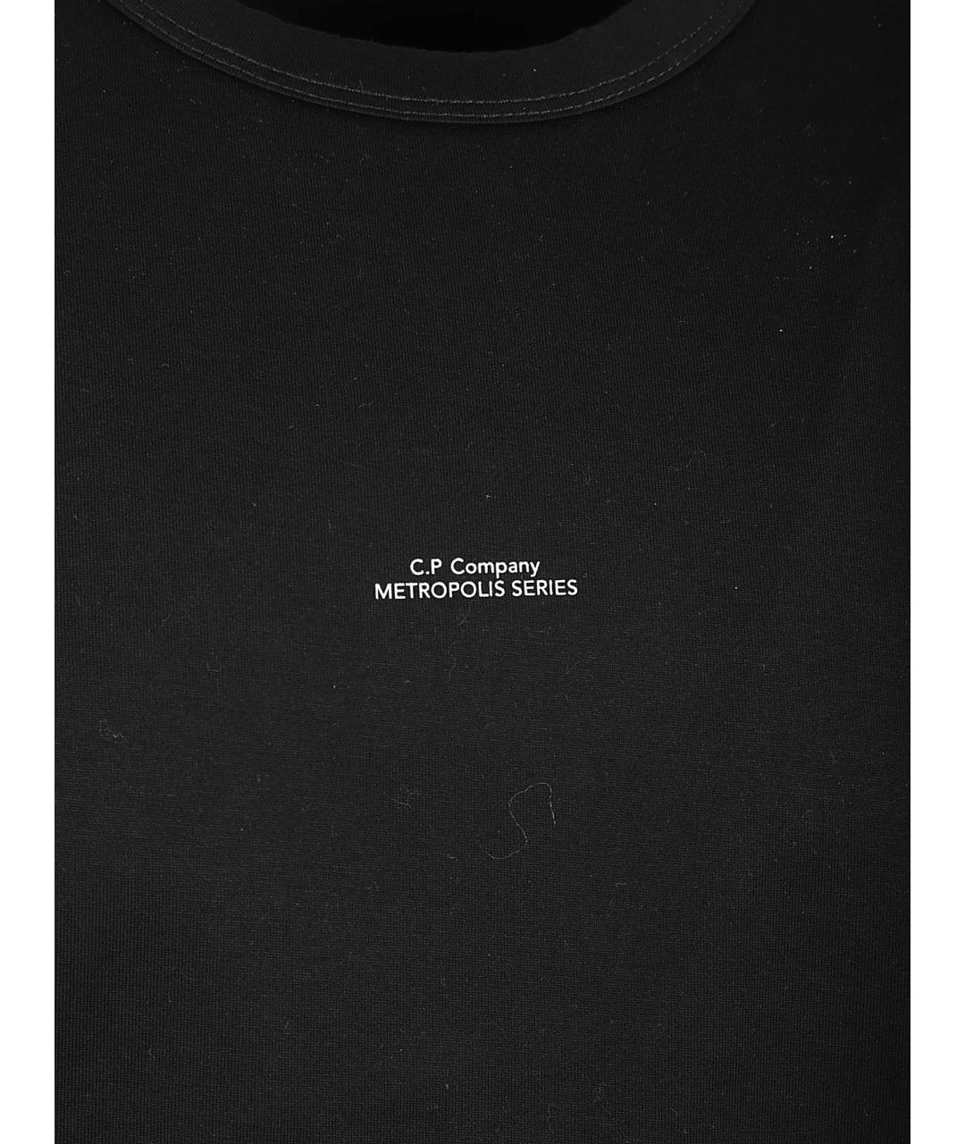 CP COMPANY Черная хлопковая футболка, фото 2