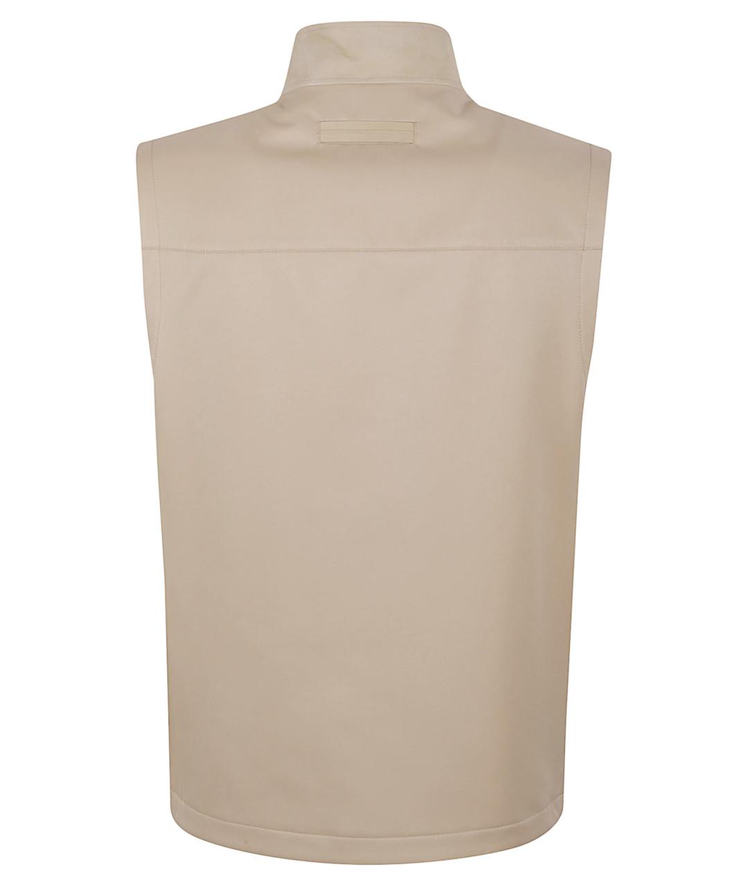 ZEGNA Бежевый полиэстеровый жилет, фото 3