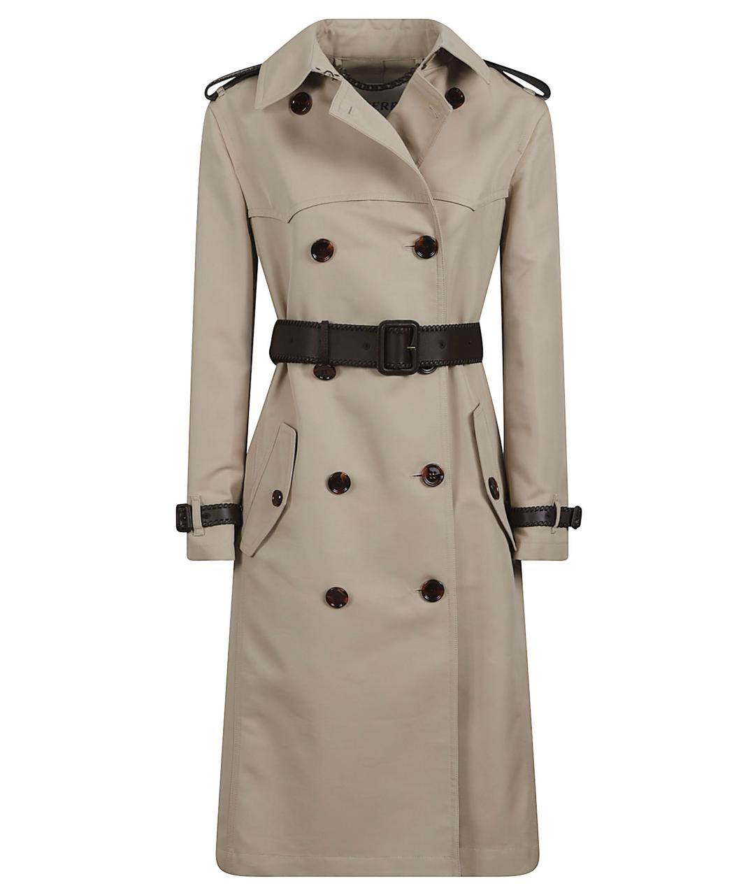 BURBERRY Бежевый шелковый тренч/плащ, фото 1