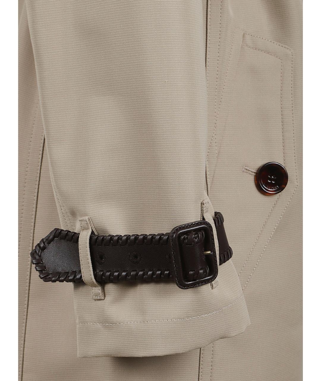 BURBERRY Бежевый шелковый тренч/плащ, фото 2