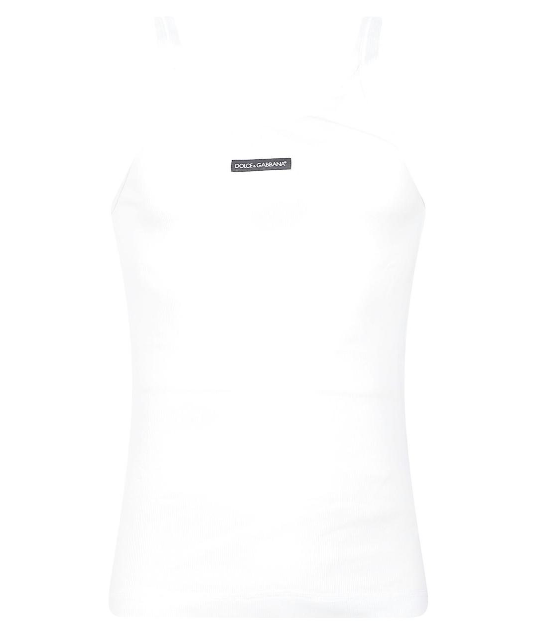 DOLCE&GABBANA Белая хлопковая майка, фото 1