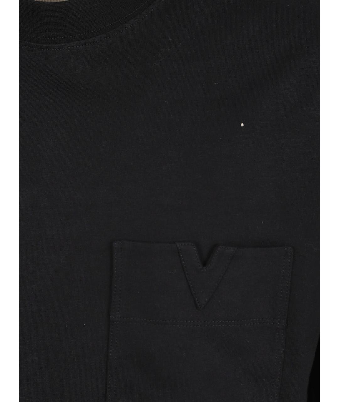 VALENTINO Черная хлопковая футболка, фото 2