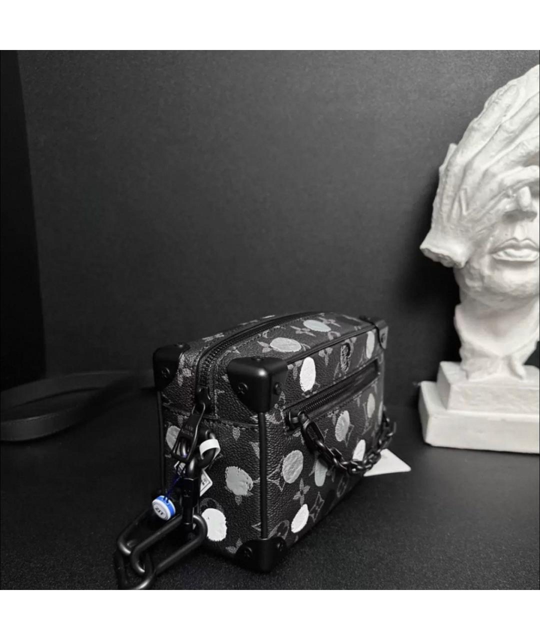 LOUIS VUITTON Черная кожаная сумка на плечо, фото 2