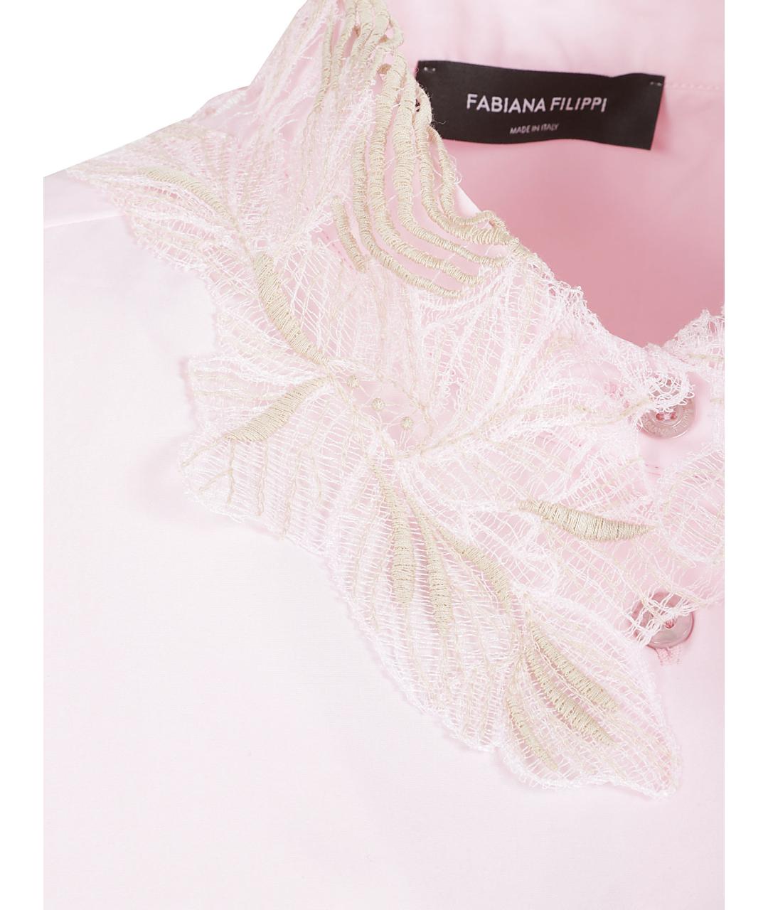 FABIANA FILIPPI Розовая хлопковая рубашка, фото 2