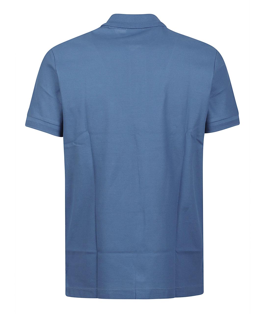 BURBERRY Синее хлопковое поло с коротким рукавом, фото 3