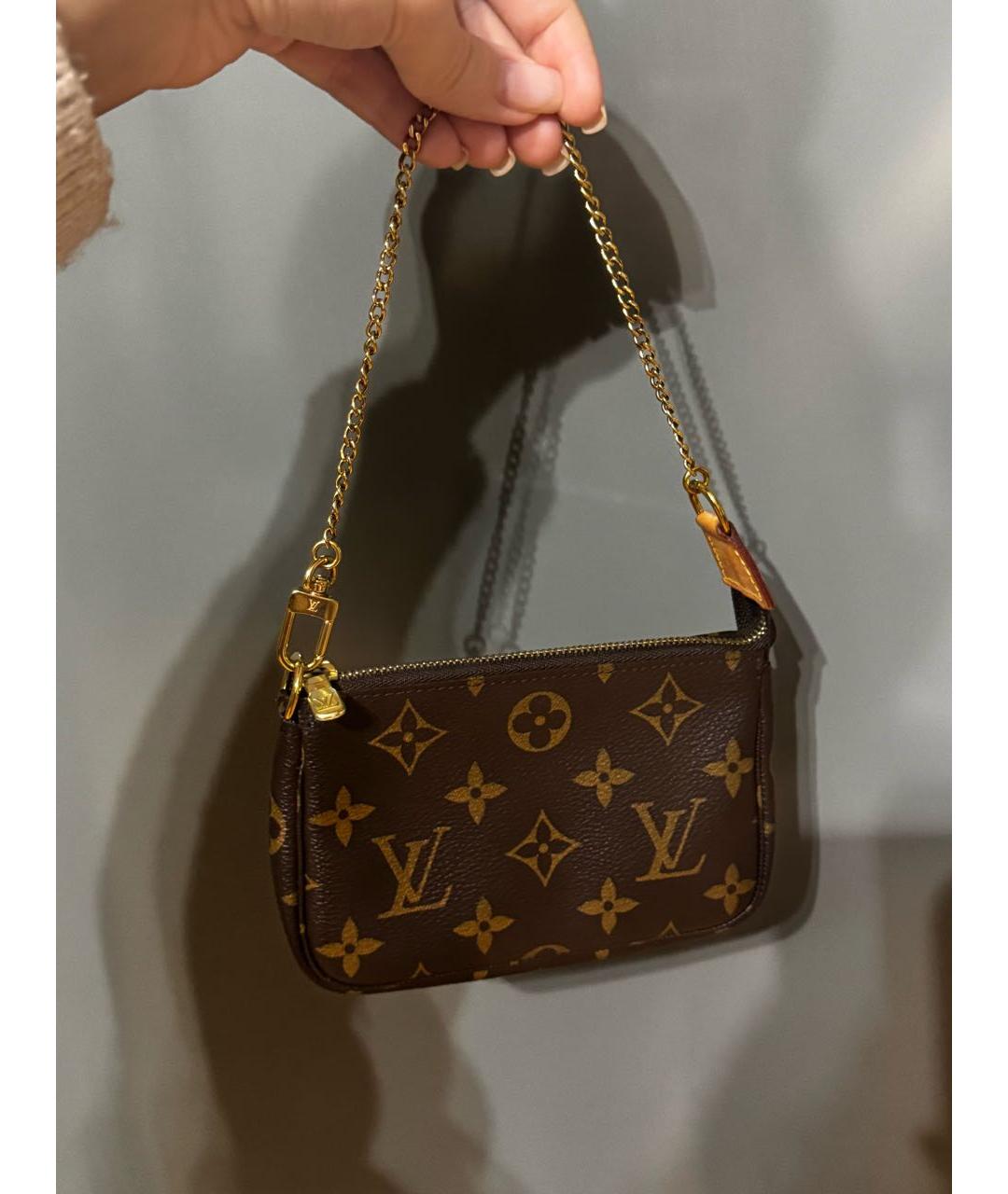 LOUIS VUITTON Коричневая сумка с короткими ручками, фото 2
