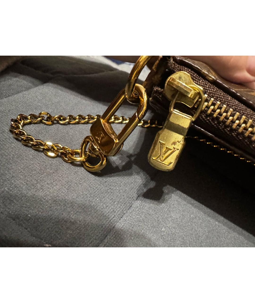 LOUIS VUITTON Коричневая сумка с короткими ручками, фото 8