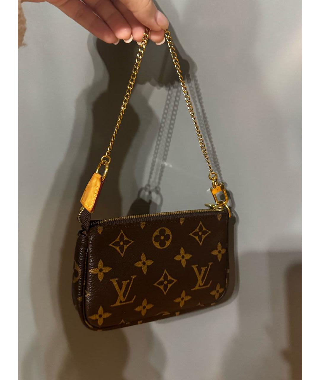 LOUIS VUITTON Коричневая сумка с короткими ручками, фото 3